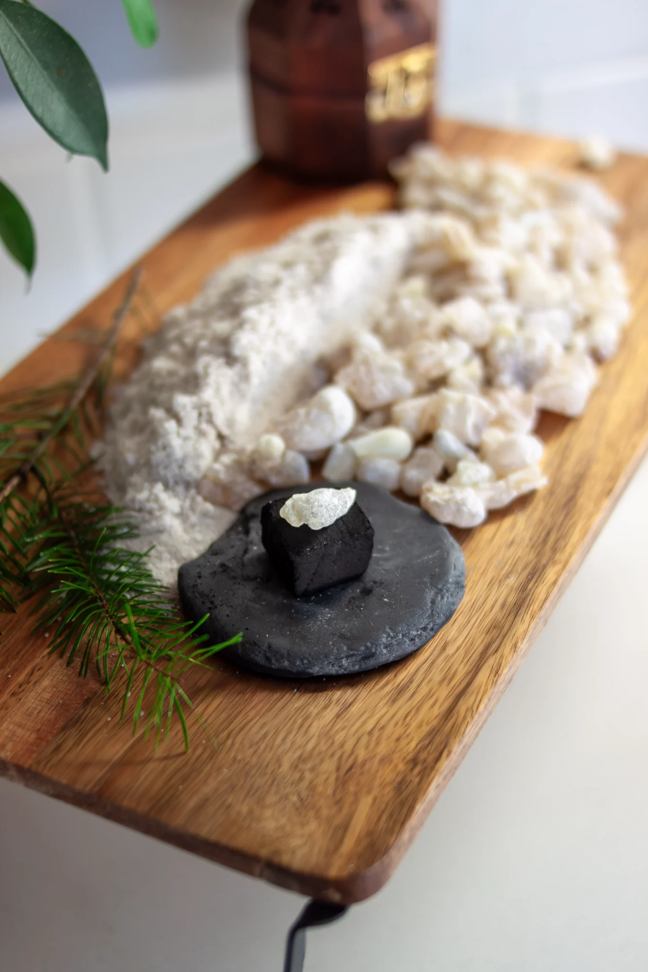 Frankincense on charcoal